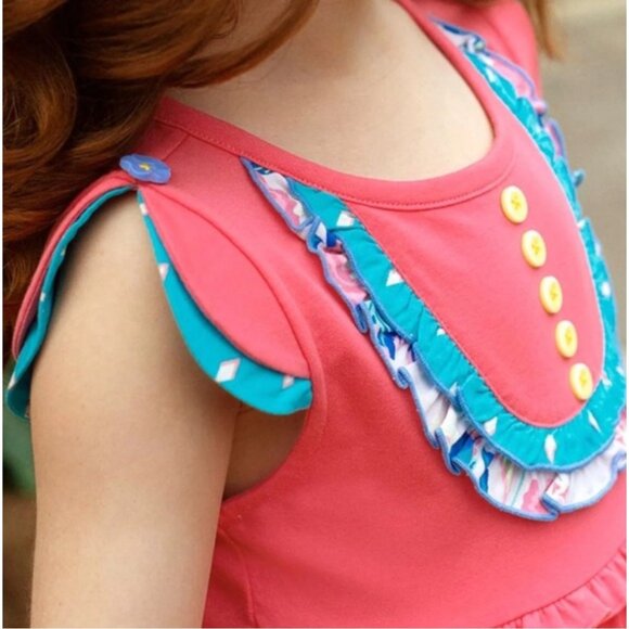 Matilda Jane Pink Ruffled Have Your Cake Dress Toddler Girls Size 2 Excellent co - Picture 4 of 9